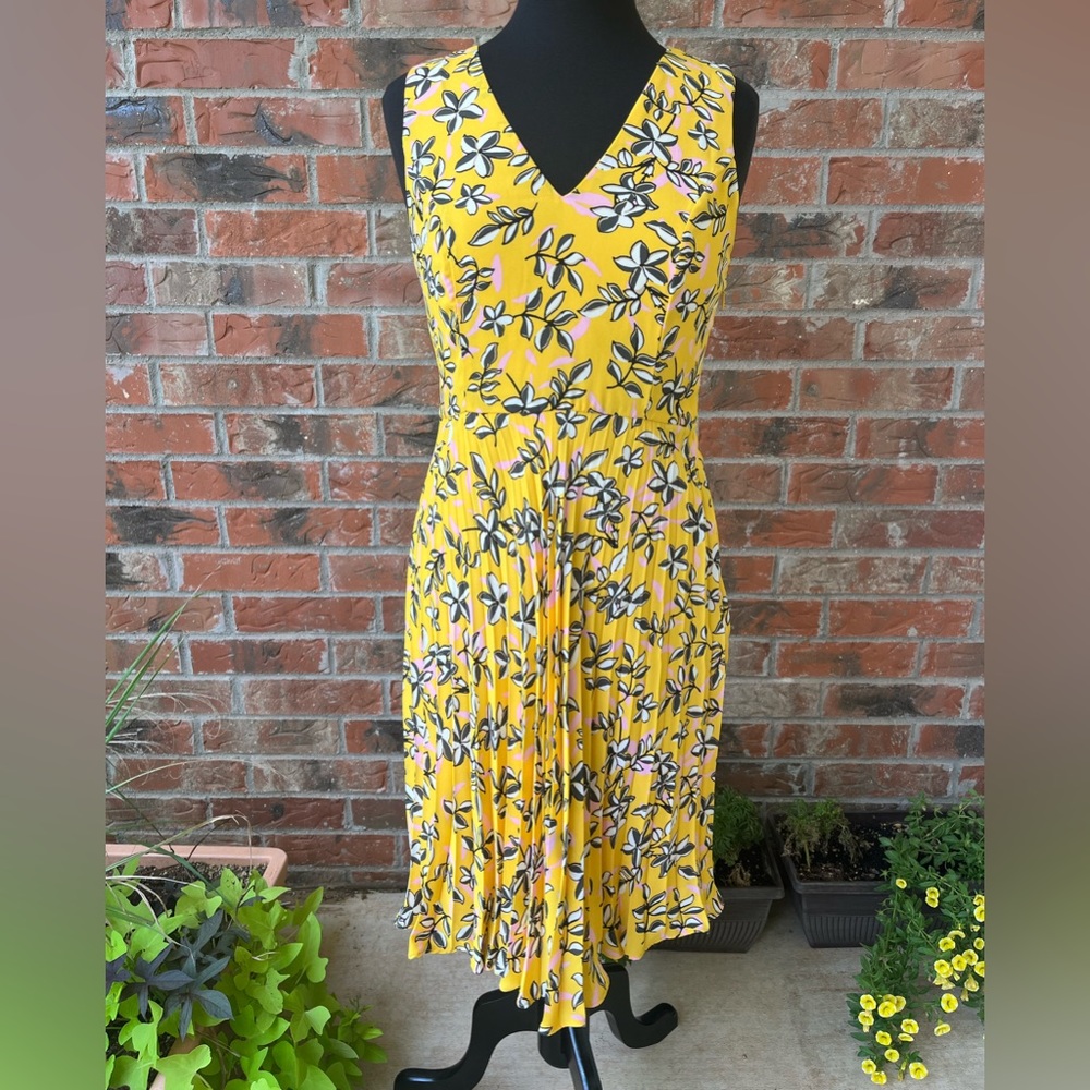 Banana Republic Floral Pleated Dress 🌸